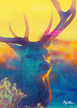 Deer Glitch Art