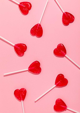 Heart-Shaped Lollipops