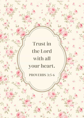 Bible Verse Floral Print