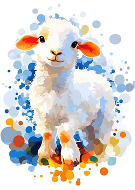 Cute Lamb Watercolor