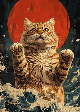 Cat in the Waves