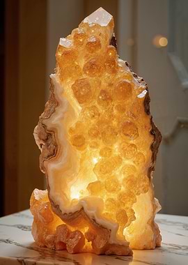 Illuminated Crystal Geode Lamp