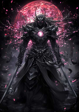 Dark Armored Samurai with red orb