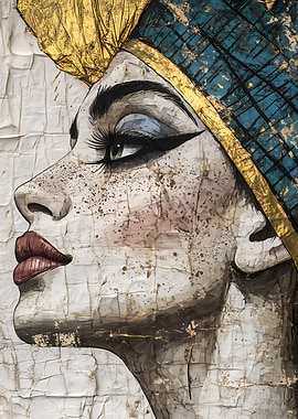 Woman in Turban, Gold Accents