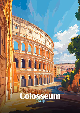 Colosseum Italy Poster