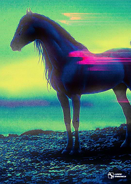 Horse Glitch Art