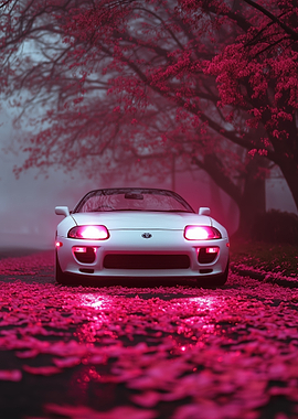 Toyota Supra in Pink Blossoms