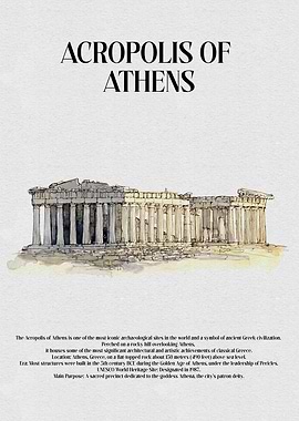 Acropolis of Athens Illustration
