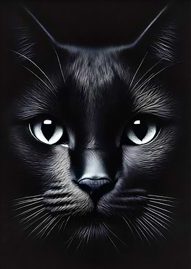 Black Cat Portrait