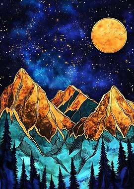 Mountain Night Sky