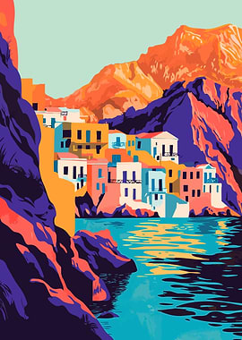 Greece Mediterranean Village