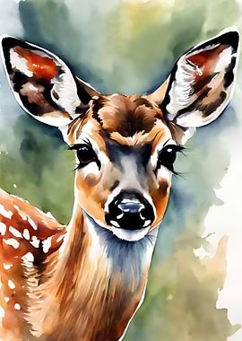 Aquarell Deer