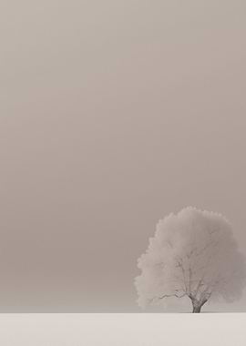 Solitary Tree in Fog