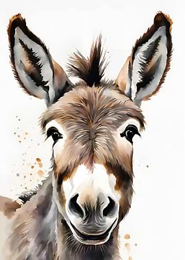 Aquarell Donkey