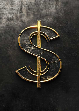 Gold Dollar Sign