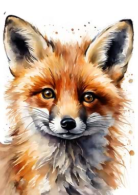 Aquarell Fox
