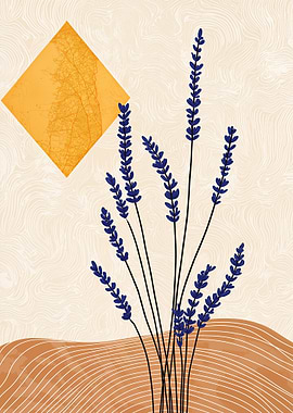 Lavender Minimalist Art