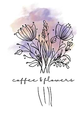 Coffee & Flowers Illustration