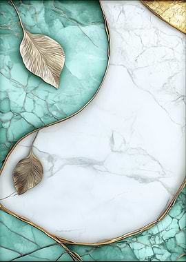 Gold Leaf Marble Art