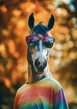 Horse in Tie-Dye Shades