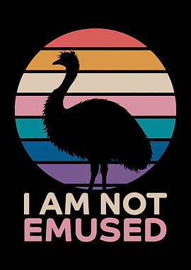 Emu Sunset Graphic