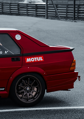 Red Alfa Romeo on Track