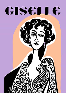 Gisele Art Deco Ballet Portrait