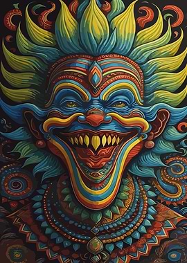 Evil Clown Digital Art