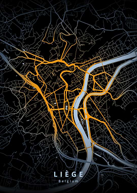 Liège City Map