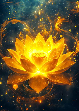 Golden Lotus Bloom