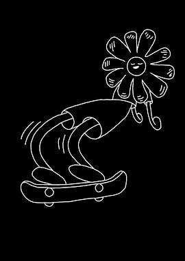 Flower Skateboarder