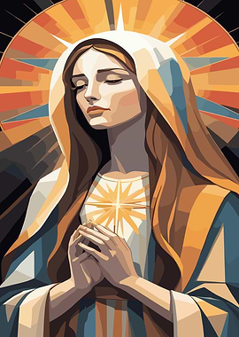 Virgin Mary Digital Art