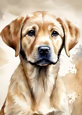 Aquarell Golden Retriever