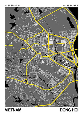 Dong Hoi City Street Map