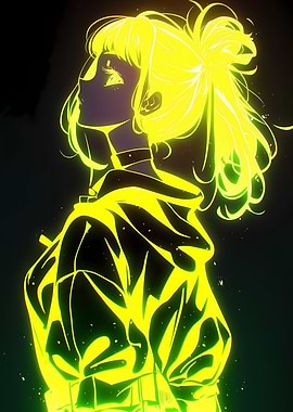 Neon Anime Girl
