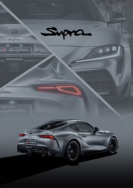 Toyota Supra GR Car Poster