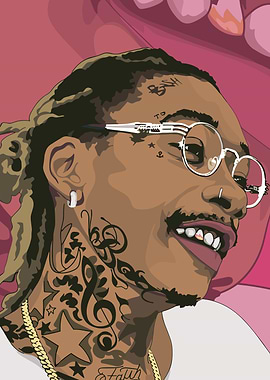Wiz Khalifa Portrait rap star music