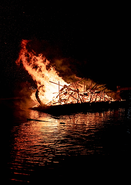Burning Viking Ship