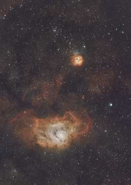 Lagoon and Trifid Nebulae - Nebulae in Deep Space
