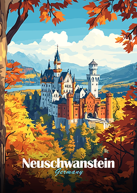 Neuschwanstein Castle Poster