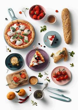 cooking Food Flat Lay