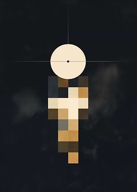 Pixelated Figure in Sight