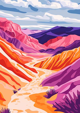 Colorful Death Valley California Art