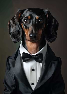 Dachshund in Tuxedo