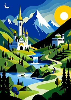 Fantasy Landscape with Castle