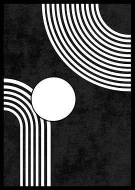 Abstract Black and White Art