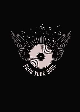 Vinyl Record Wings Design