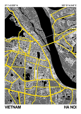 Ha Noi City Street Map
