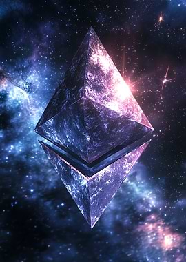 Ethereum Symbol in Space