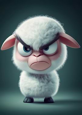 Angry Cartoon Sheep